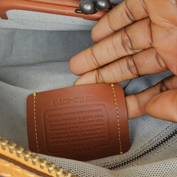 Coach 1941 Rogue Leather Tote Bag in Tan - Picture 9 of 10